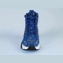 Mens High Top Shoes By FIESSO AURELIO GARCIA,Spikes Rhine stones 2412 Navy Blue image 3