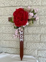 Cemetery cross , grave decoration, memorial for Mom grave - $428.73 MXN