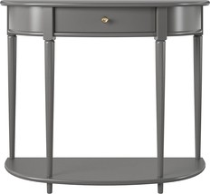 Ameriwood Home Aurora Half-Moon Console Table, Gray - £108.20 GBP