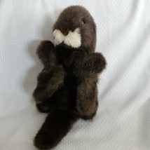 Baby Sea Otter Hand Puppet w/ Movable Mouth &amp; Legs, Folkmanis Stuffed Pl... - £10.04 GBP