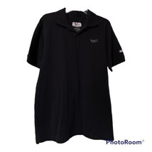 Motogp Motorcycle Mens Black Embroidered Eyes Polo Shirt Size Small - $11.87