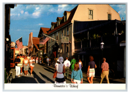 Bannister&#39;s Wharf Street View Tourist Newport, Rhode Island Postcard Unposted - £3.84 GBP