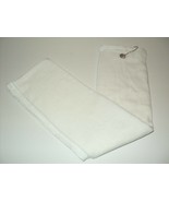 NEW Luxury WHITE 100% Terry Cotton Velour Tri-Fold Golf Towel 16.5&quot; x 25.5&quot; - $10.88