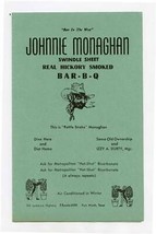 Johnnie Monaghan Bar B Q Comic Menu Fort Worth Texas 1950&#39;s - £19.08 GBP