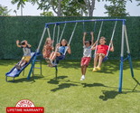 Arcadia Metal Swing Set with Trapeze, 2 Person Glider Swing - $246.46