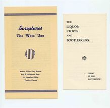 1948 Kansas Prohibition Election Vote No Brochures Bootleggers United Dr... - $47.47
