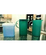 2 Tupperware Impression Mini Pitchers 3535 500ml &amp; Swing Box Rocker 2794... - $450.11 MXN