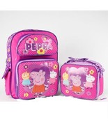 Peppa Pig Pink 16&quot; inches Large Backpack &amp; Lunch Box Licensed Product - $99.99