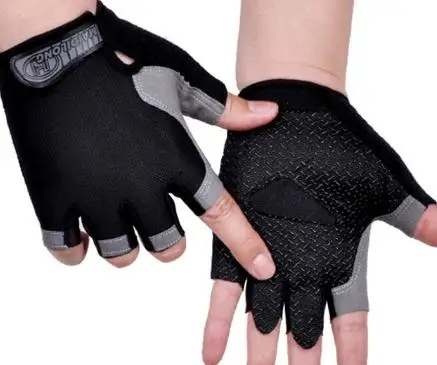 Anti Slip Shock  Half Finger Gloves  Cycling Gloves Fitness Gym Bodybuilding Cro - £60.26 GBP