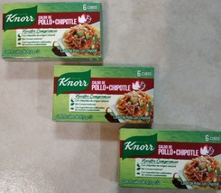 3X Knorr Pollo Y Chipotle & Chicken Bouillon - 3 Of 63g Each - Free Shipping - $12.83