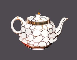 Antique Gibsons England 453 ivory ovals on gold four-cup teapot. - £100.50 GBP
