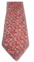 J S. A. Bank Premier Collection Red Made in USA Silk Tie B37 - £7.11 GBP