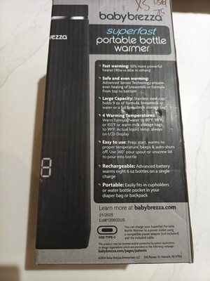 BRAND NEW Baby Brezza Superfast Portable Bottle Warmer - BLACK!! Open Box Item image 2
