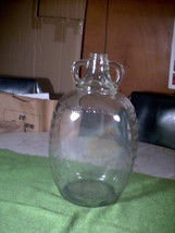 Vintage Hazel Atlas 1 Gallon Clear Glass Jug/Bottle w/Double Handle Loop... - £19.66 GBP