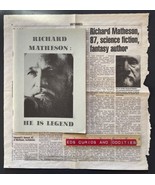 Richard Matheson: He Is Legend 1984 Bio-Bibliography Mark Rathbun &amp; Obit... - £31.13 GBP