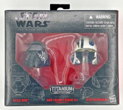 2015 Hasbro Star Wars Black Series Titanium Helmets Kylo &amp; Poe NIB SKU U150 - £14.18 GBP