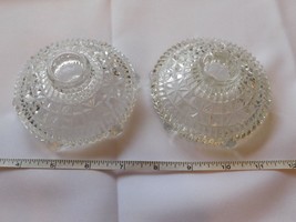 Unbranded Set of 2 Candle Stick Holders Cut Glass **one has rough edges on bottm - £16.30 GBP