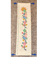 Growth Chart Handcrafted Cross Stitch Balloons Kites w/Dowel Baby Child ... - $9.89