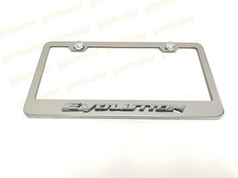 3D Evolution Badge Emblem Stainless Steel Chrome License Plate Frame For... - $23.13