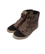 Lanvin Sz 5 IT 35 Cheetah Leopard Leather Trainers Shoes Sneaker High To... - £65.47 GBP