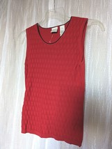 Emma James Women Medium Red Vest Pullover Academia Nerd Core Rare Design Diamond - £19.48 GBP