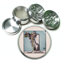 Tarot Card D6 Aluminum Herb Grinder 2.5&quot; 63mm 4 Piece IX The Hermit - £13.29 GBP