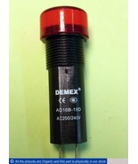 DEMEX AD16B-16D 16mm Dia Push Button Switch LED Red Light Indicator 200/... - $67.80 CAD