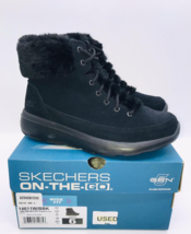 Skechers On-the-Go Winter Chill Water Resistant Suede Boots- Black, US 6W *USED - £28.18 GBP