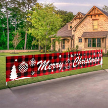 9Ft Large Merry Christmas Banner Sign Xmas Outdoor Indoor Decoration Home Fast - £17.46 GBP