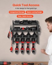 VEVOR Power Tool Organizer Wall Mount 4-Layer Drill Storage Rack 4 Drill... - $1,452.53 MXN
