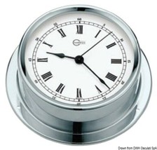 BARIGO Regatta Series Quartz Clock Chromed brass white dial 120x40mm - £77.63 GBP