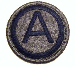 3rd ARMY PATCH SUBDUED BLACK ON OLIVE - DEALER LOT OF 200 PATCHES NIP - $20.79