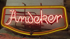 Vintage 1950s Pabst Andeker Beer Lighted Neon Advertising Sign - £326.71 GBP