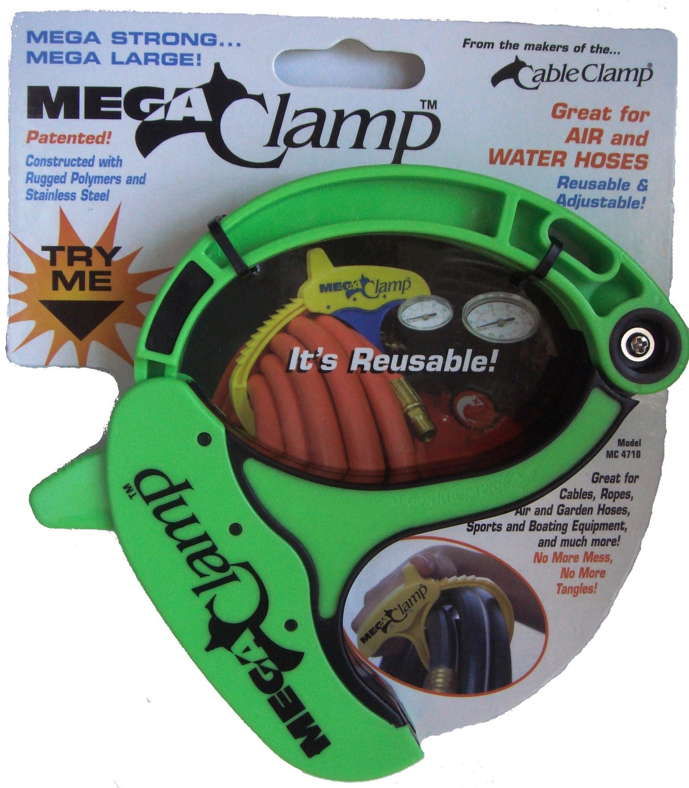 Mega Clamp Cord, Rope &amp; Hose Organizer - Lime - $19.08