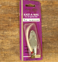 NOS South Bend Kast-A-Way 1oz KBT-01CHWT Casting Spoon Fur Fishing Lure - £7.63 GBP