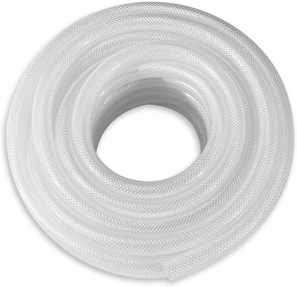 Clear Braided Plastic Vinyl Tubing Flexible High Pressure Reinforced Pvc... - $33.96