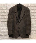 HUGO BOSS x IZOD  Vtg Wool Tweed Blazer Jacket Mens Patch Elbows Made in... - $127.01 CAD