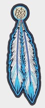 Blue Feathers With Dream Catcher Iron On Sew On Embroidered Patch  2.25&quot;x 6.5&quot; - $6.99