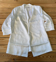 Bishop + Young NWT Women’s Open front Tier sleeve blazer Size M White CQ - $28.61