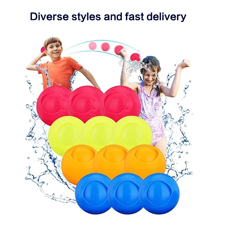 Reusable Water Balloons Soft Silicone Quick Refillable Beach Outdoor Activiti - £11.37 GBP+