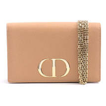 Christian Dior Montaigne 2-Way Chain Wallet Waist Bag Beige Pink - £2,042.40 GBP