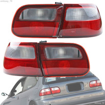 New Red &amp; White Rear Tail Light Lamp For Honda Civic SR3 EG EG6 3Door 19... - £173.11 GBP