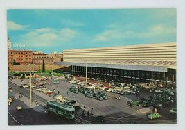 Postcard Roma Italy Stazione Termini Station Vintage 50s 60s Car Parking Lot A4 - £8.82 GBP