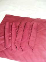Vintage Handmade Napkins Set of 6 Solid Color Dark Burgundy Red #M - $276.49 MXN
