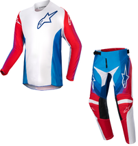 New 2024 Alpinestars Racer Pneuma Blue Mars Red White Dirt Bike Youth MX Gear - £106.08 GBP