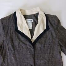 Vintage Perceptions by Irene B. Women's 12 Black/Cream One-Button Blazer Jacket image 12