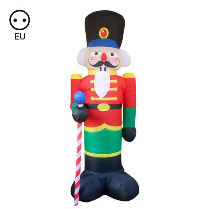 2.4m Christmas Nutcracker Soldier Model Doll LED Light Inflatable Doll Ornament  - £182.74 GBP