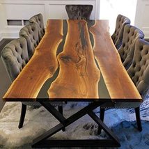 Handmade Furniture Epoxy Table Top, center table top Acacia Wooden Table, Custom - £2,255.43 GBP