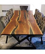 Handmade Furniture Epoxy Table Top, center table top Acacia Wooden Table... - £2,252.92 GBP