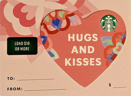 Starbucks Mini Valentine&#39;s 2022 Hugs and Kisses Girls Issue Card New No Value - £1.56 GBP